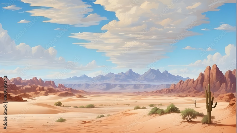 Naklejka premium desert scenery featuring desert