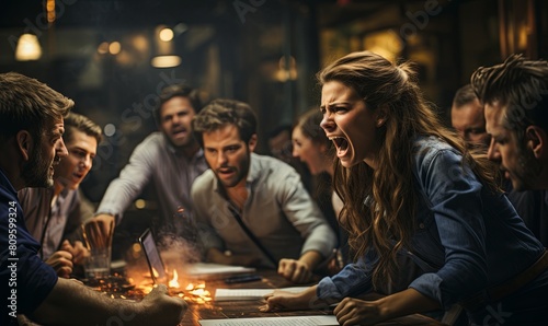 Group of People Sitting Around a Table