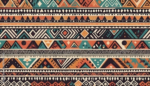 Tribal patterns with bold geometric shapes and rep upscaled_6 photo