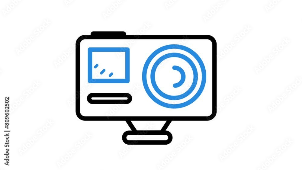 Animation of camera Icon suitable for content creator, presentation Animation of camera Icon suitable for content creator, presentation
