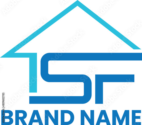 ISF initial letter house logo design photo