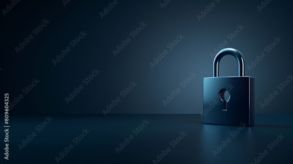 Padlock on dark background Padlock on dark background