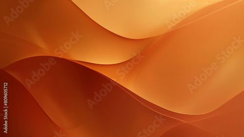 Abstract Orange Waves Flowing Smoothly