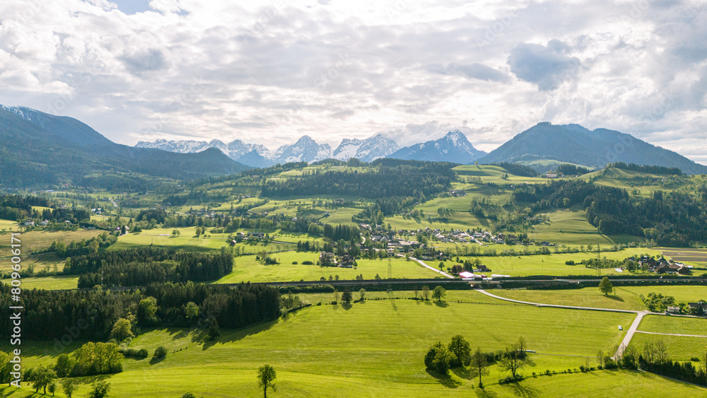 aerial view of the tote gebirge and upper austria aerial view of the tote gebirge and upper austria