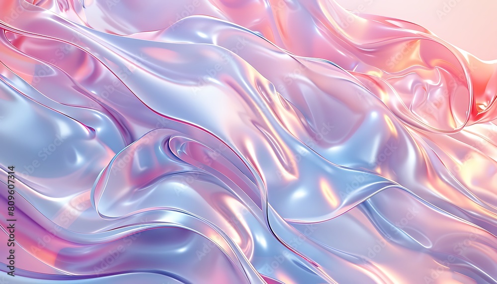 Obraz premium abstract background with a smooth wavy pattern in pink and blue