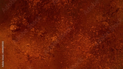 Super Slow Motion Shot of Red Chilli Spice Explosion at 1000fps.