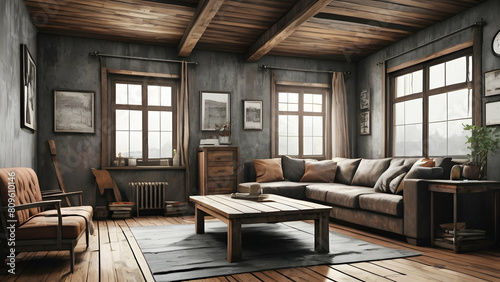 Living Room Interior Mockup