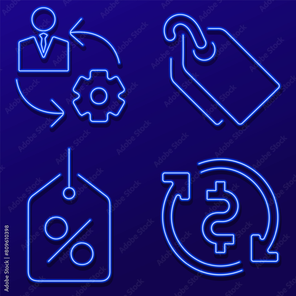 Obraz premium finance neon sign, modern glowing banner design, colorful modern design trend. Vector illustration.