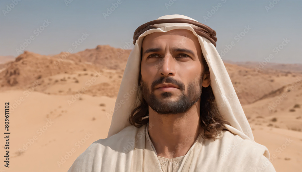 portrait of a man in the desert