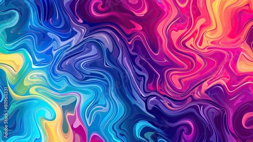 psychedelic swirls in rainbow colors