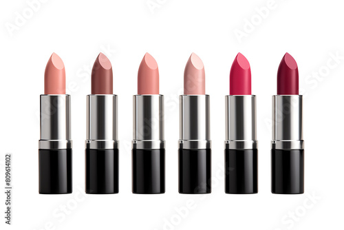 Set lipstick isolated on white background