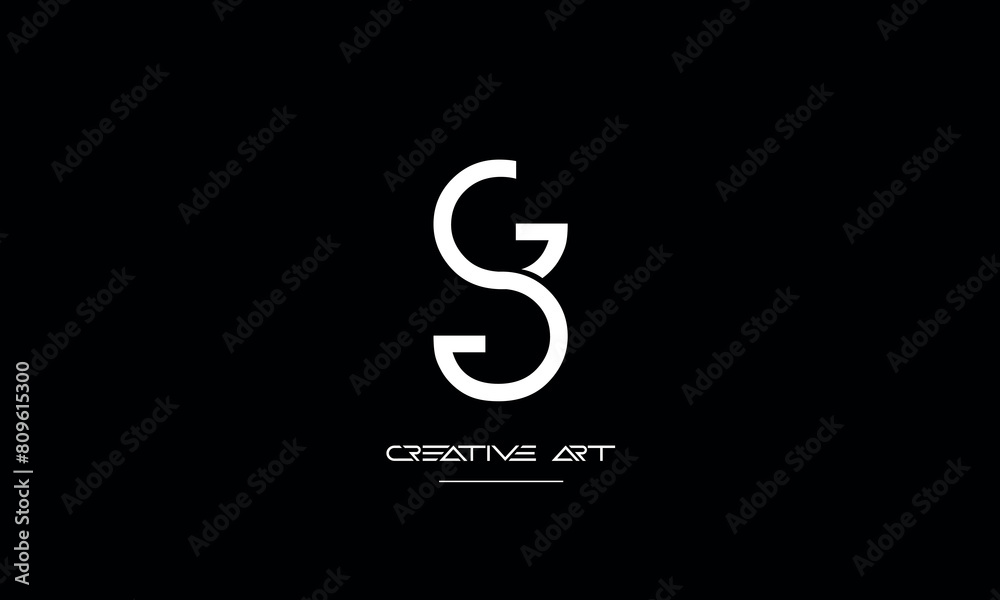 Fototapeta premium GG, G abstract letters logo monogram