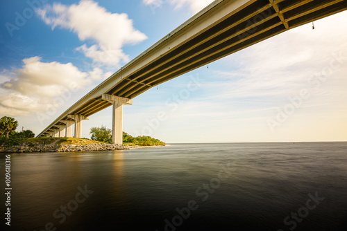 Port St. Joe Florida USA bridge over intercostal water way photo