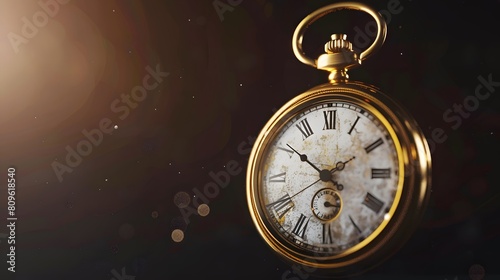 elegant banner featuring a vintage pocket watch against a dark background, emphasizing the significance of time in our lives.