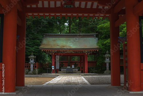 千葉 香取神宮 総門から手水舎を望む photo