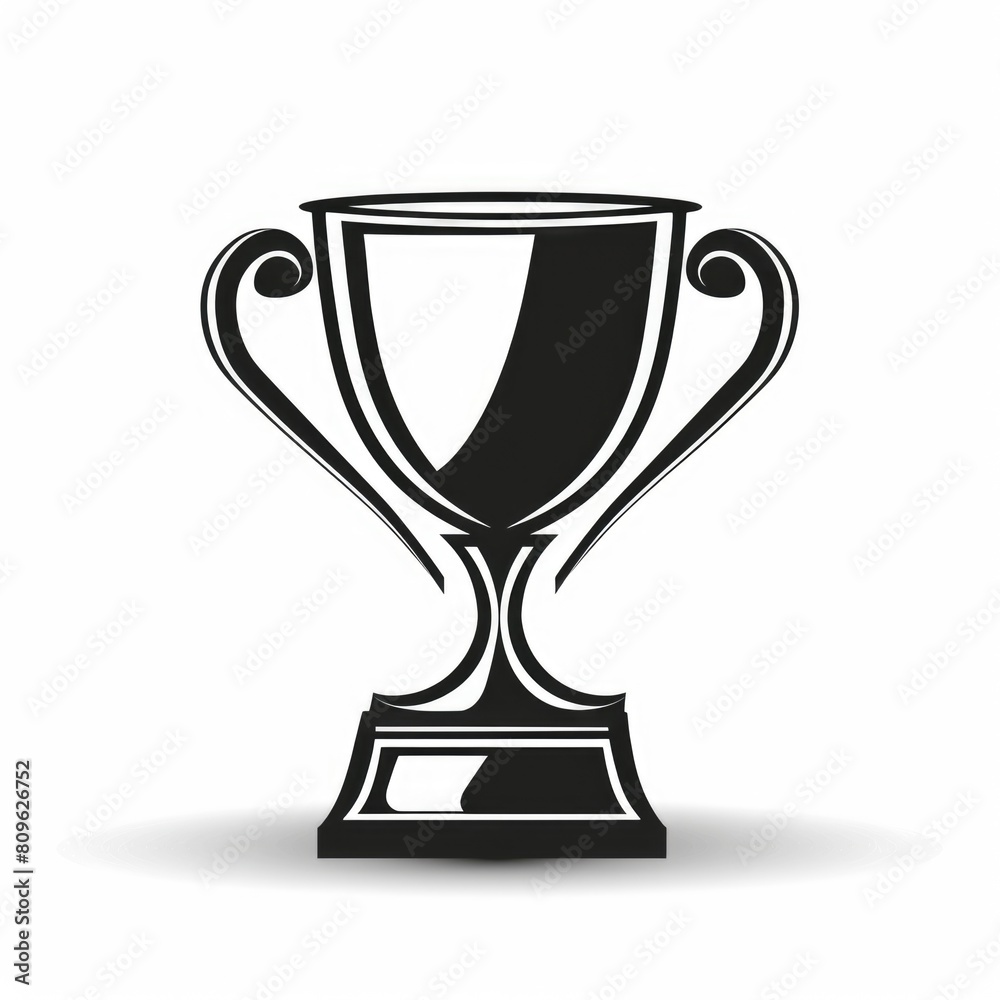 Glyph Style Award Winning Trophy Cup Icon or Symbol.