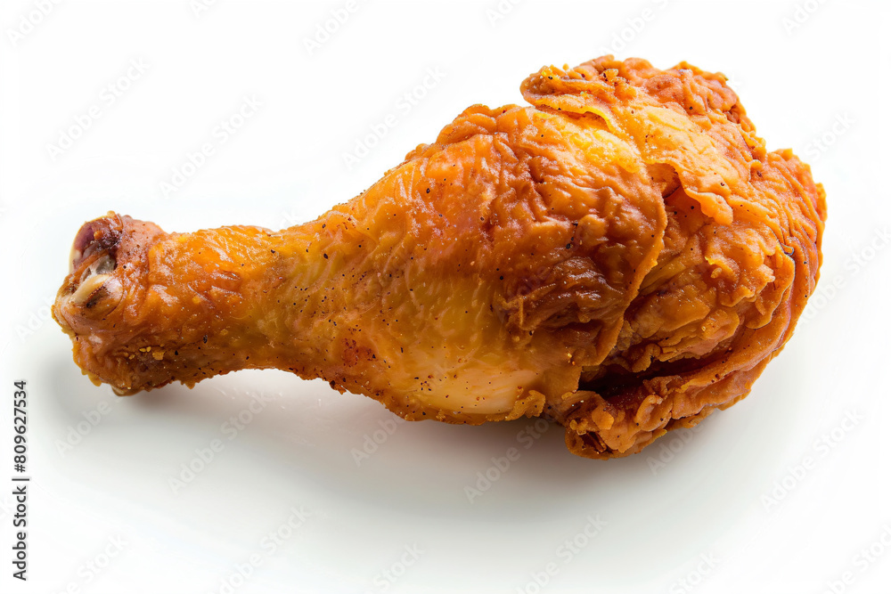 a chicken leg is shown on a white surface a chicken leg is shown on a white surface