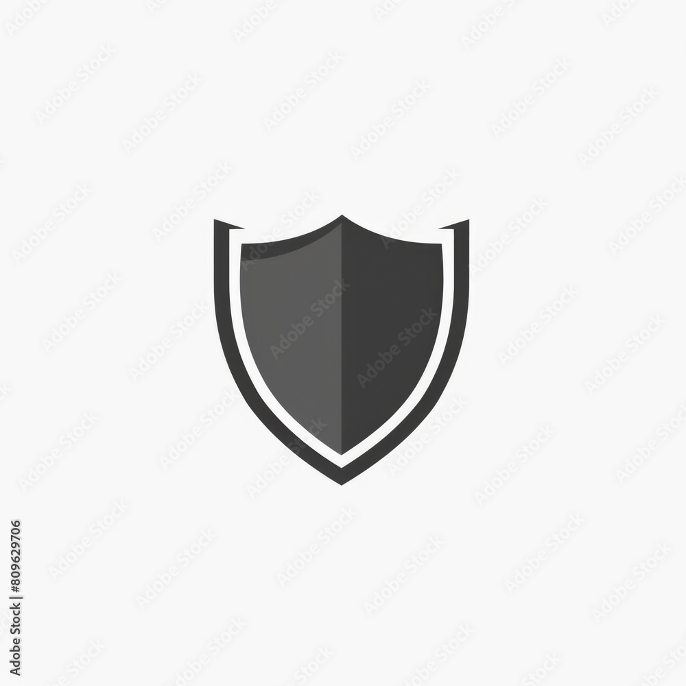 Black and White Shield Icon or Symbol. Black and White Shield Icon or Symbol.