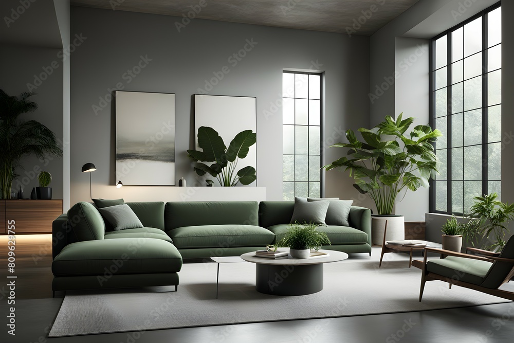Minimalist living room. furniture has a modern and minimalist design, with a sofa Minimalist living room. furniture has a modern and minimalist design, with a sofa