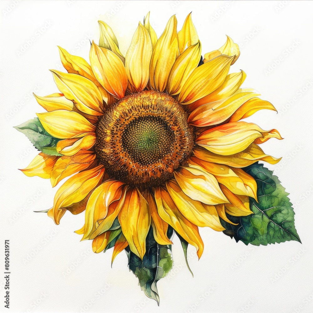 Fototapeta premium A Close-up View of a Sunflower