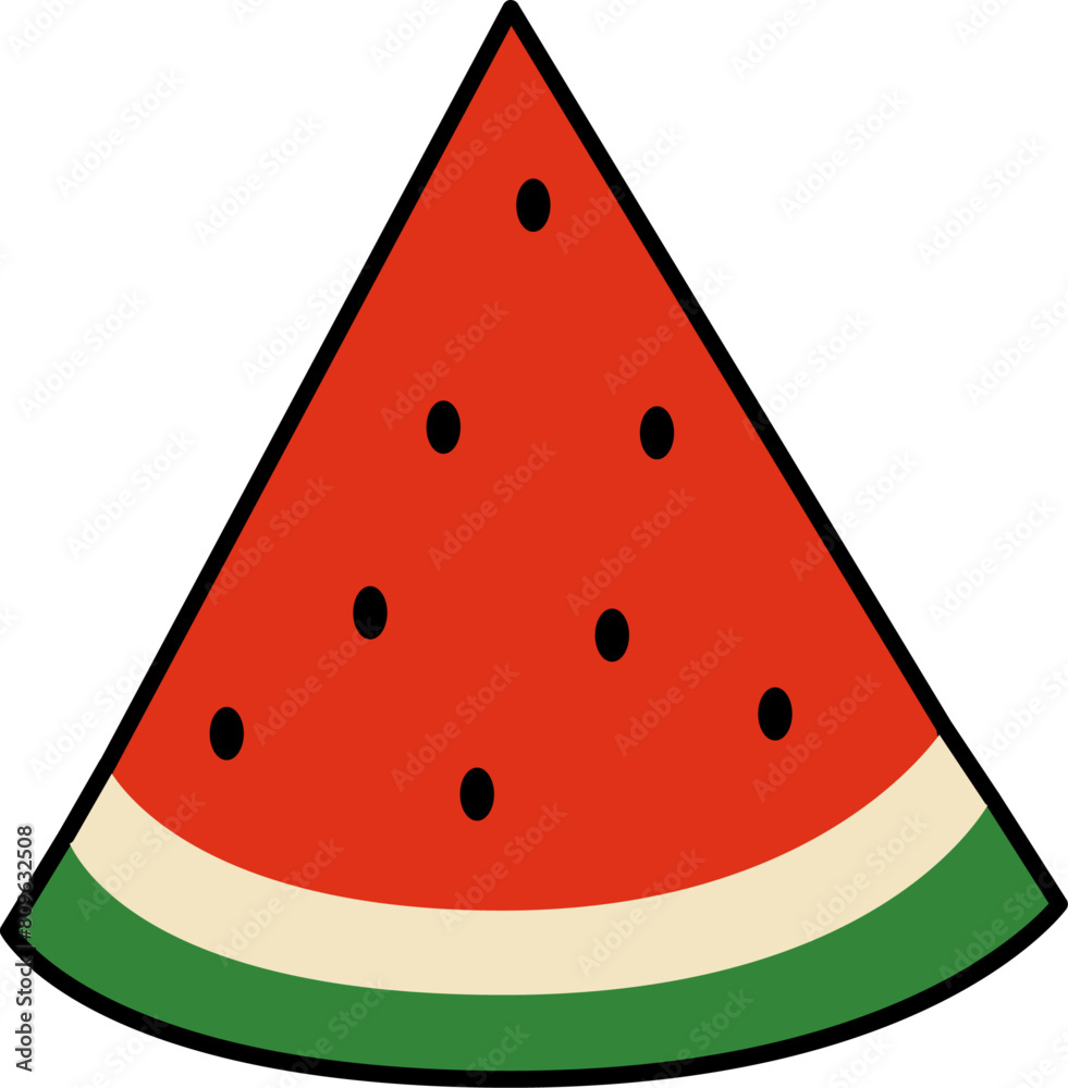 Watermelon Illustration, a Summer Fruit Watermelon Illustration, a Summer Fruit