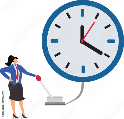 Businesswoman Speed, Control time, Aiming, Alarm