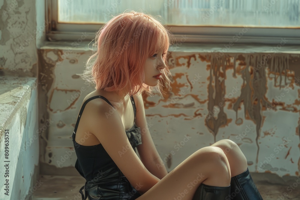 Sexy Asian Girl Photo.. Fictional Character Created By Generative AI. 