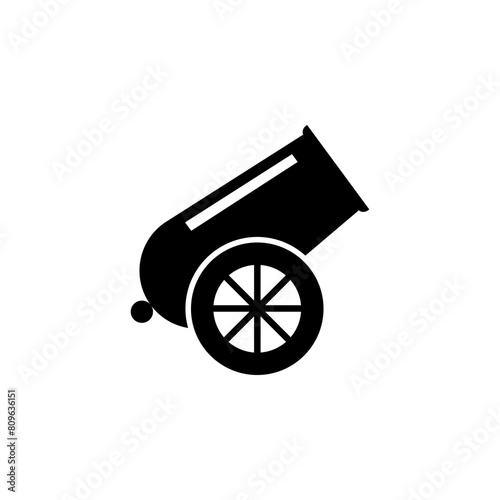 Circus Canon flat vector icon. Simple solid symbol isolated on white background. Circus Canon sign design template for web and mobile UI element