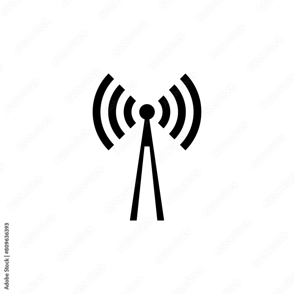 Communication Antenna flat vector icon. Simple solid symbol isolated on white background. Communication Antenna sign design template for web and mobile UI element Communication Antenna flat vector icon. Simple solid symbol isolated on white background. Communication Antenna sign design template for web and mobile UI element