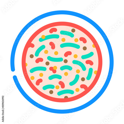bhindi masala indian cuisine color icon vector. bhindi masala indian cuisine sign. isolated symbol illustration