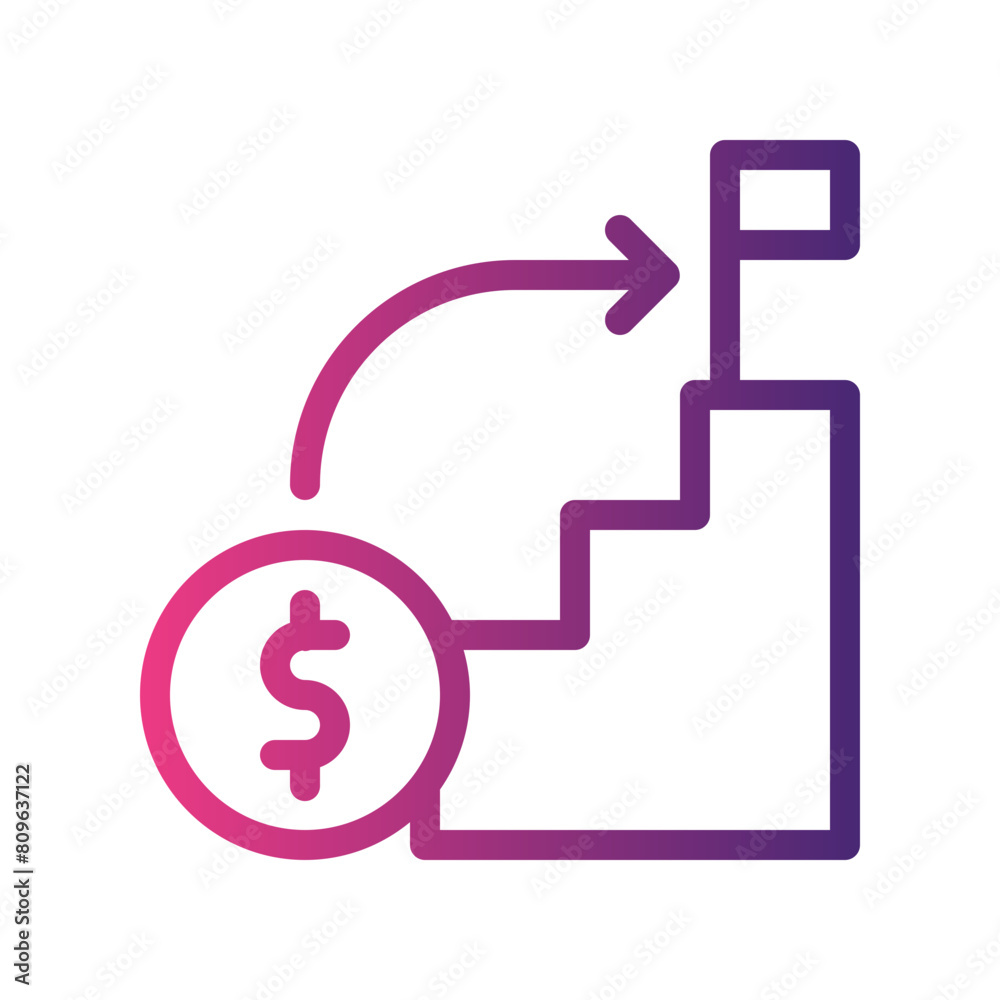 goal gradient icon goal gradient icon