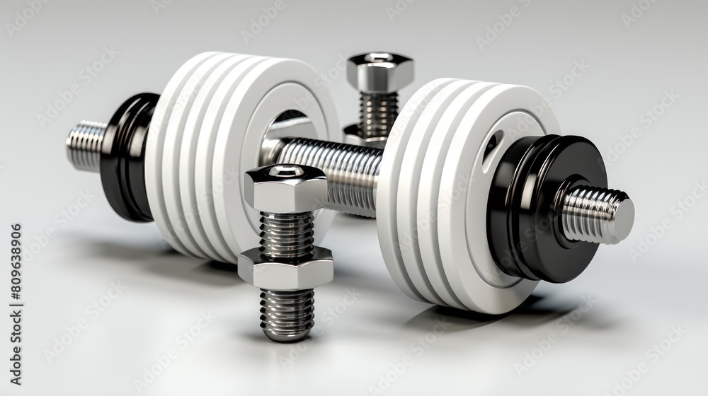 dumbbell isolated on white dumbbell isolated on white