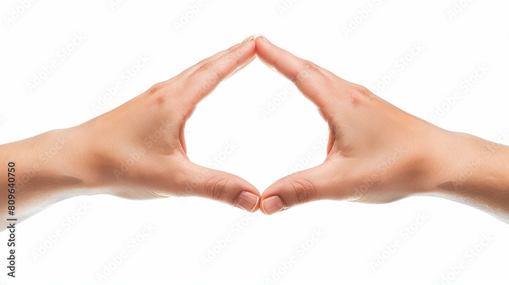Protection and insurance symbol depicted by two hands facing each other Protection and insurance symbol depicted by two hands facing each other