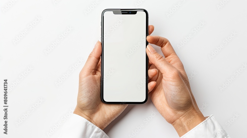 Hand holding smartphone. Perfect for mobile phone app or website design. Hand holding smartphone. Perfect for mobile phone app or website design.