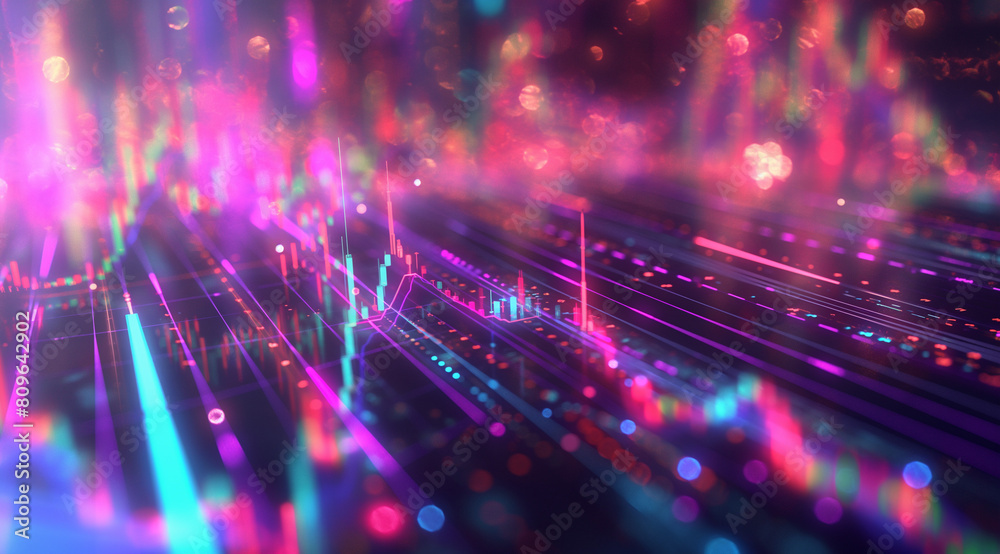 Fototapeta premium 金融取引のデータとグラフ。