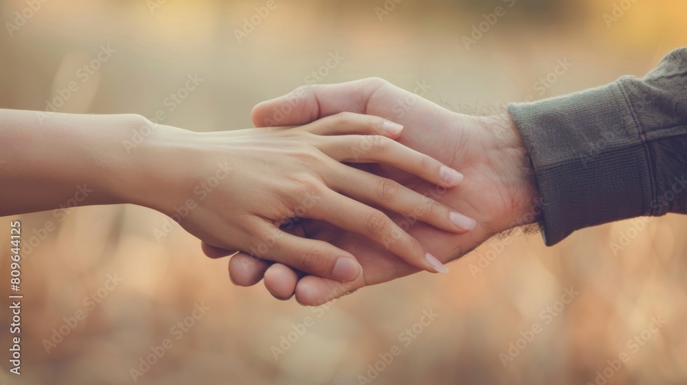 Various meanings can be interpreted from the men's hands holding the female hand. Help, guardianship, protection, love, care, and so on are possible. Various meanings can be interpreted from the men's hands holding the female hand. Help, guardianship, protection, love, care, and so on are possible.