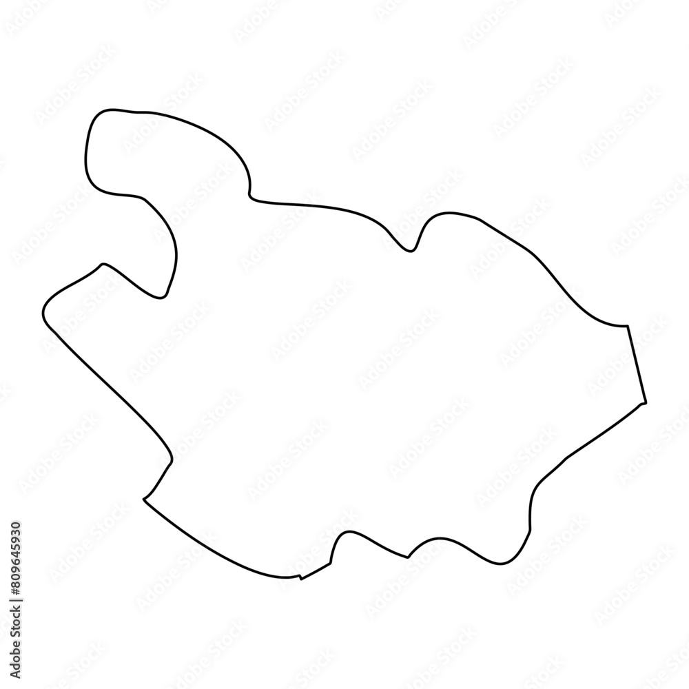 Kalkara District map, administrative division of Malta. Vector illustration.