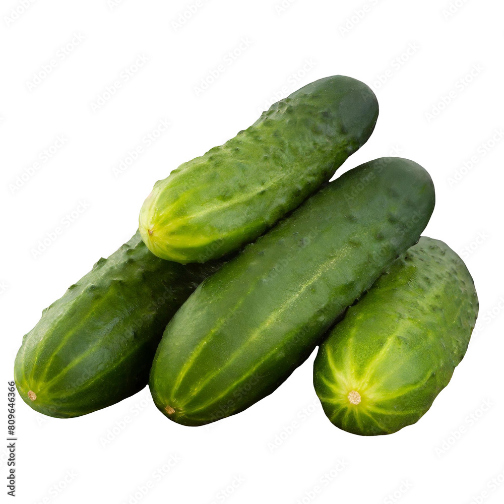 cucumbers, isolated image on transparent background cucumbers, isolated image on transparent background
