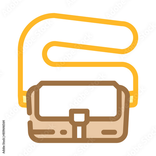 crossbody bag streetwear cloth fashion color icon vector. crossbody bag streetwear cloth fashion sign. isolated symbol illustration