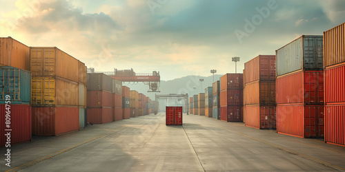 container in the port