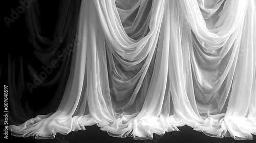 curtains on white