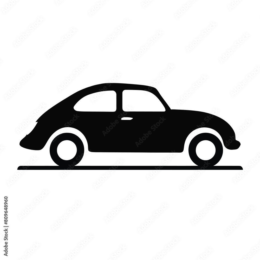 car icon isolate on a white background, vector illustration