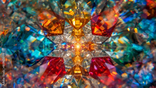 Kaleidoskop mit vielen bunten Muster in leuchtenden Farben beim durchschauen