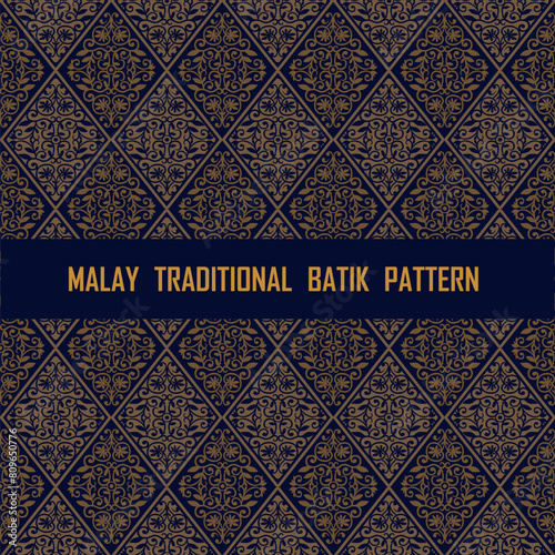 Malay traditional batik pattern background