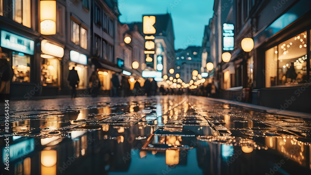 Fototapeta premium Evening street