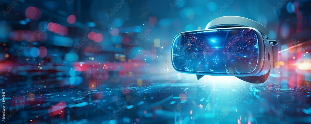 The headset display is a window to the digital world, offering an immersive experience. The headset display is a window to the digital world, offering an immersive experience.