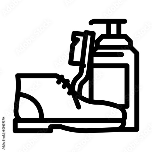 suede cleaning line icon vector. suede cleaning sign. isolated contour symbol black illustration
