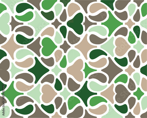 seamless background with green leaves