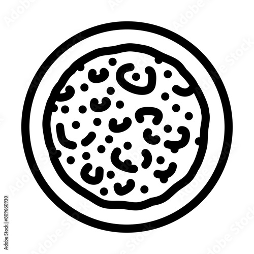 naan bread indian cuisine line icon vector. naan bread indian cuisine sign. isolated contour symbol black illustration
