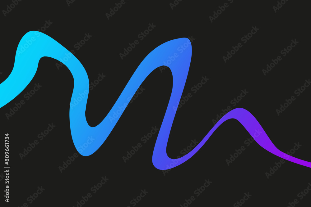Blue and purple rays background technology curve lines digital lighting art background for text and message design, vector..